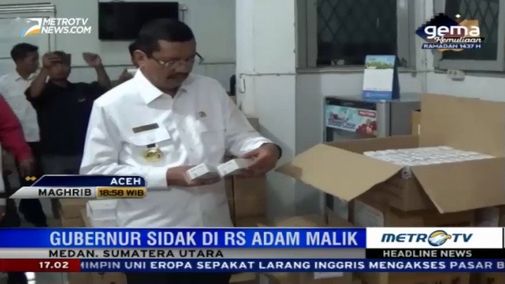 Heboh Vaksin Palsu, Gubernur Sumut Sidak RS Adam Malik