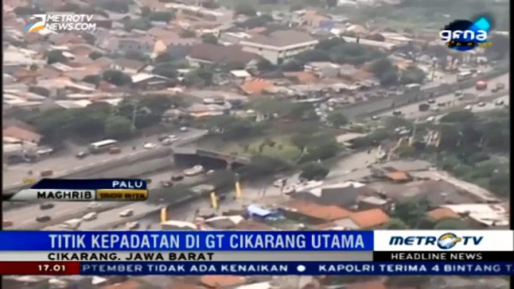 Pintu Tol Cikarang Utama Masih Jadi Titik Fokus Kepadatan Arus Mudik