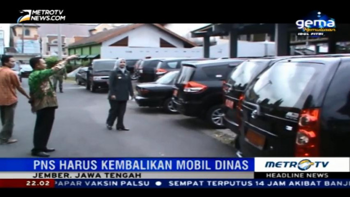 Ratusan PNS di Jember Ramai-ramai Kembalikan Mobil Dinas