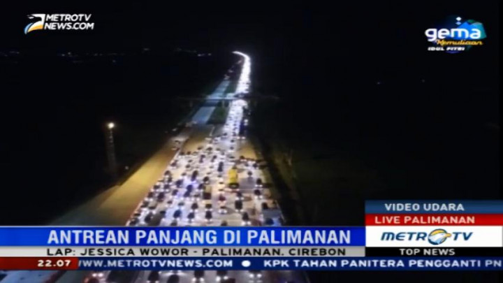 Antrean Kendaraan di Gerbang Tol Palimanan Capai 5 Km