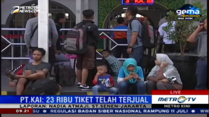 6000 Pemudik Sudah Diberangkatkan dari Stasiun Senen