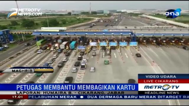 Lalin GT Cikarang Utama Ramai Lancar