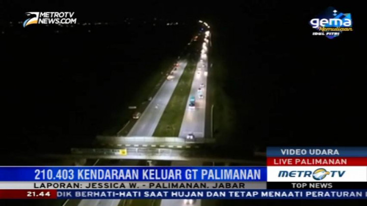 Arus Kendaraan di Gerbang Tol Palimanan Normal