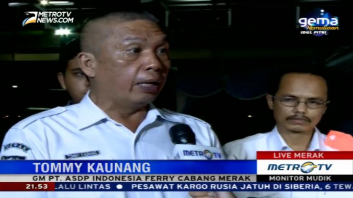 Pelabuhan Merak Mulai Lengang