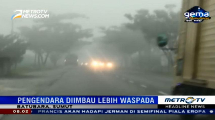 Waspada Kabut Tebal di Jalur Lintas Timur Sumatera