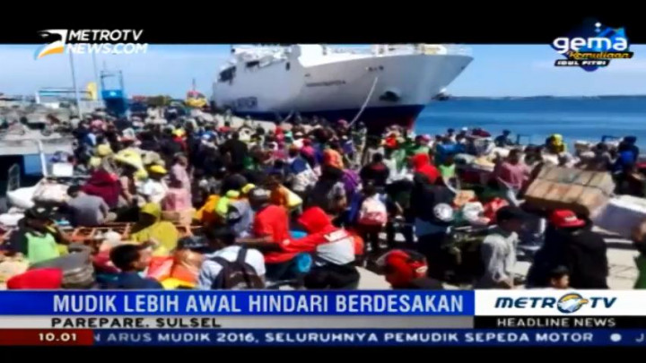 Ribuan Pemudik Asal Bontang Tiba di Parepare