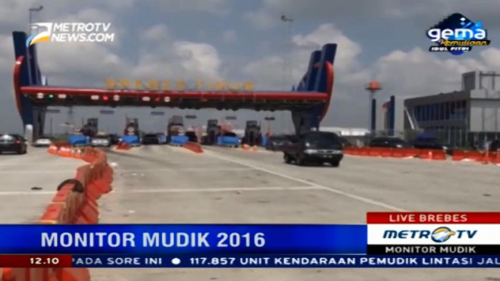 Antrean Kendaraan di Exit Tol Brebes Timur Berangsur Normal