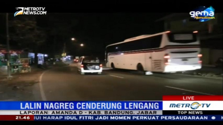 Lalin Nagreg Malam Ini Cenderung Lengang