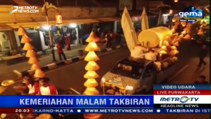 Kemeriahan Malam Takbiran di Purwakarta