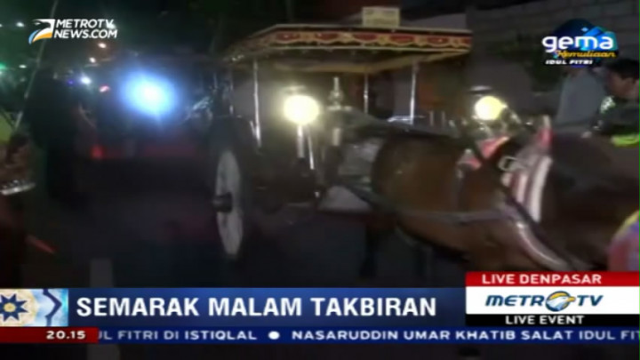 Pemuda Lintas Agama Meriahkan Malam Takbiran di Bali