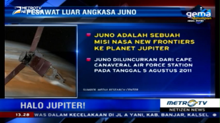 Akhirnya Pesawat Juno Tiba di Jupiter