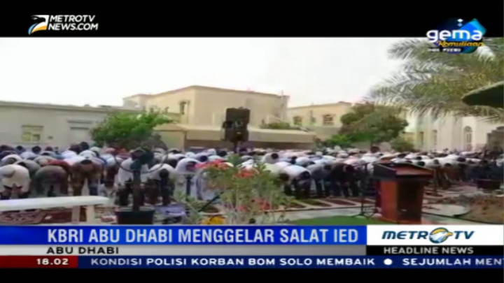 Ratusan WNI Salat Ied di KBRI Abu Dhabi