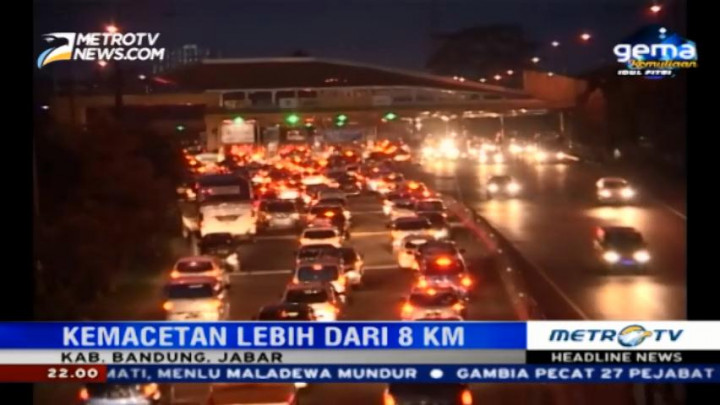 Macet Tol Cileunyi Mengular Hingga 8 Km
