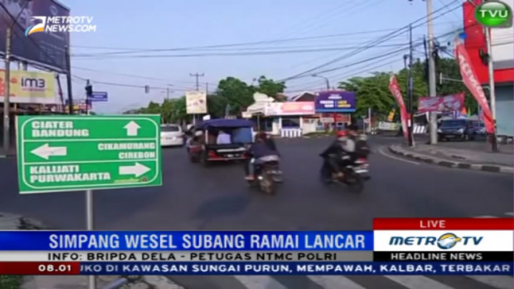Simpang Wesel Subang Ramai Lancar