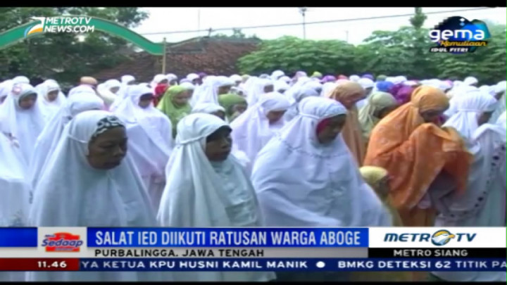 Jemaah Aboge Gelar Salat Id Hari Ini