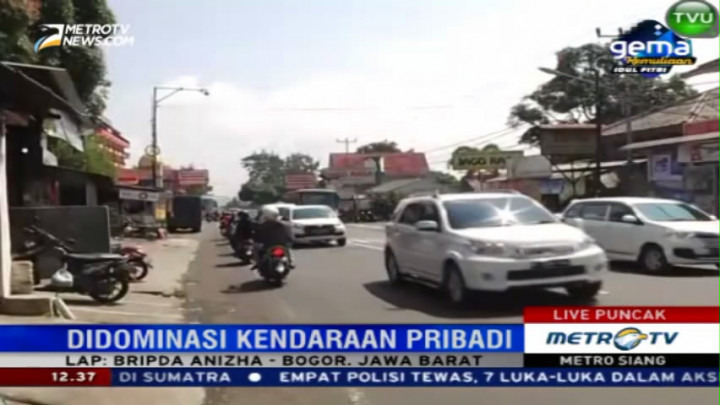 Lalin di Kawasan Puncak Bogor Ramai Lancar