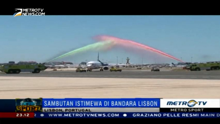 Sambutan Istimewa Timnas Portugal di Bandara Lisbon