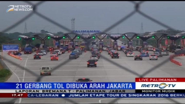 Volume Kendaraan Arus Balik di Tol Palimanan Meningkat
