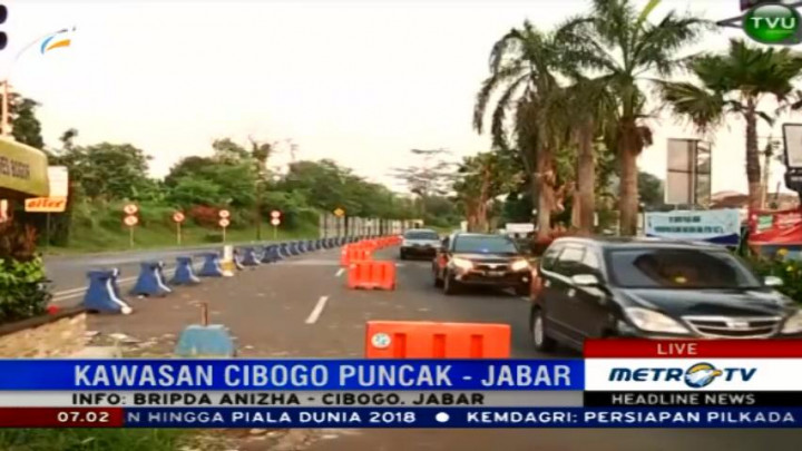 Lalu Lintas di Simpang Gadog Ramai Lancar