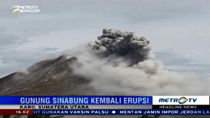 Kembali Erupsi, Status Sinabung di Level Awas