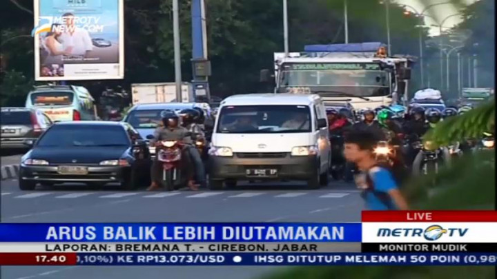 Arus Lalin di Jalur Pantura Cirebon Ramai Lancar