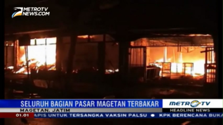 Pasar Sayur Magetan Kebakaran