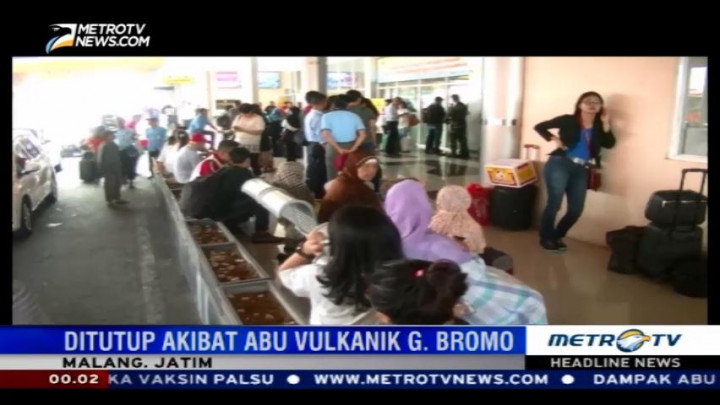 Bandara Abdul Rahman Saleh Ditutup Akibat Abu Vulkanik Bromo