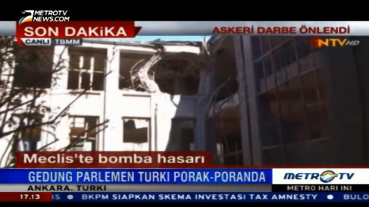Gedung Parlemen Turki Porak Poranda Usai Diserang Kelompok Militer