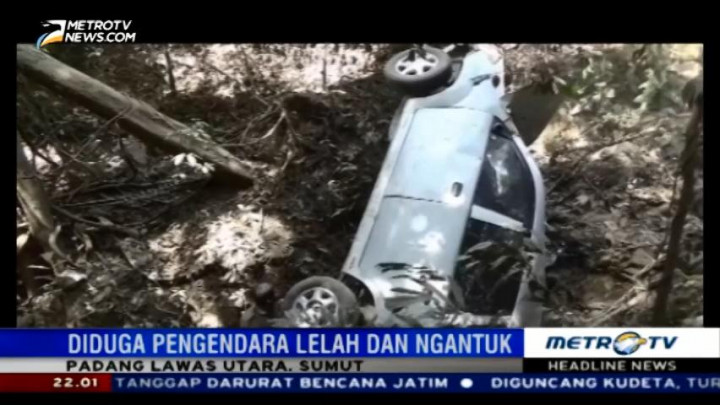 Diduga Pengemudi Mengantuk, Mobil Masuk Jurang