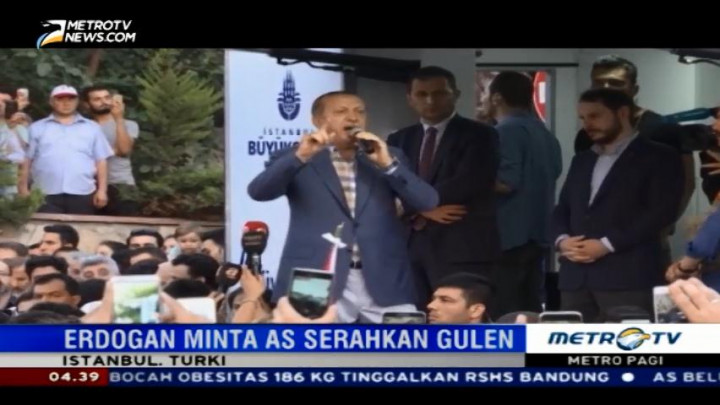 Erdogan Sebut Fethullah Gulen Sebagai Otak Kudeta Militer