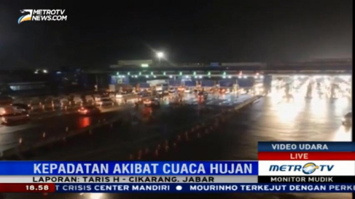 Arus Balik di Tol Cikampek Berangsur Normal