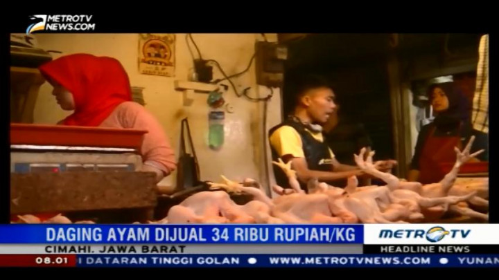 Harga Daging Ayam di Cimahi Berangsur Turun