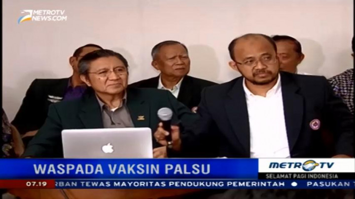 IDI Desak Kemenkes-BPOM Tanggung Jawab Soal Vaksin Palsu