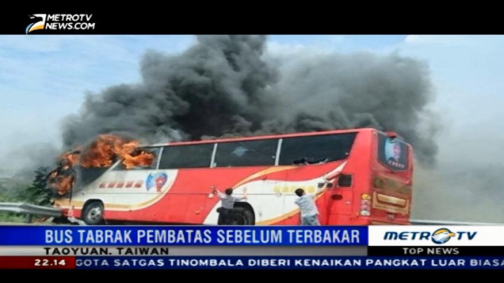 Kecelakaan Bus di Taiwan Tewaskan 26 Orang