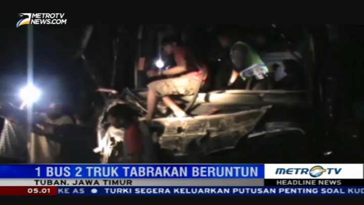 Kecelakaan Beruntun Tewaskan Satu Orang di Jalur Pantura Tuban