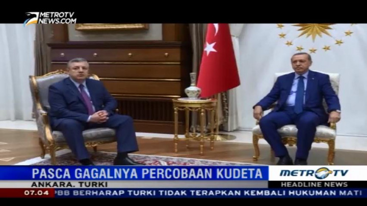 Erdogan Tiba di Ankara Pertama Kali Pascagagalnya Kudeta