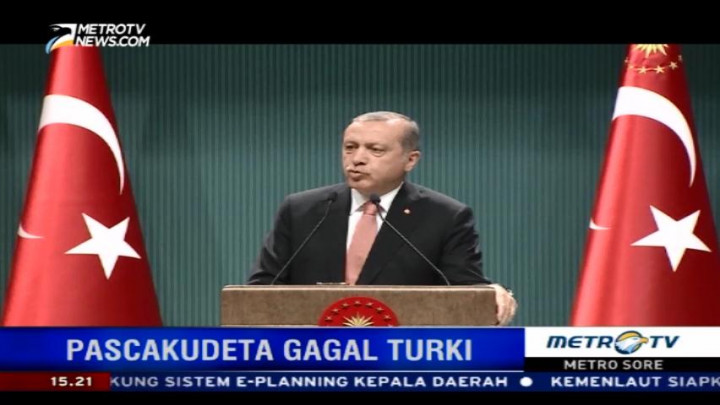 Erdogan Tetapkan Turki Berstatus Darurat Selama Tiga Bulan