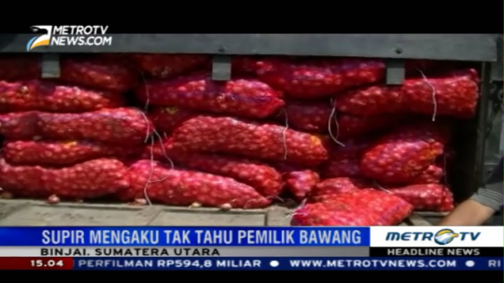 Polda Sumut Sita 8 Ton Bawang Merah Ilegal Asal India
