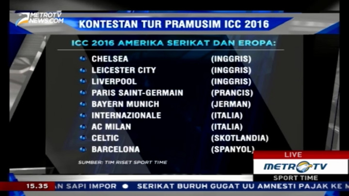 Pemanasan Bergengsi di Tur Pra Musim