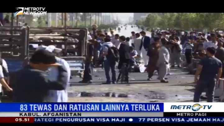 Ledakan Bom di Afganistan Tewaskan 83 Orang
