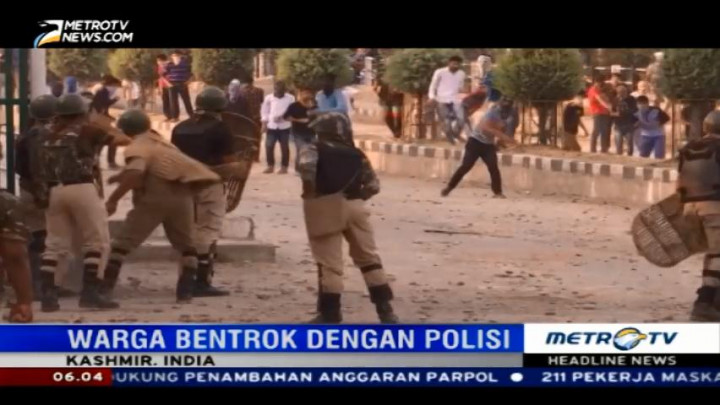Pemberlakuan Jam Malam Gagal Redam Bentrokan di Kashmir