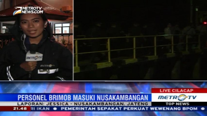 Puluhan Personel Brimob Masuki Nusakambangan