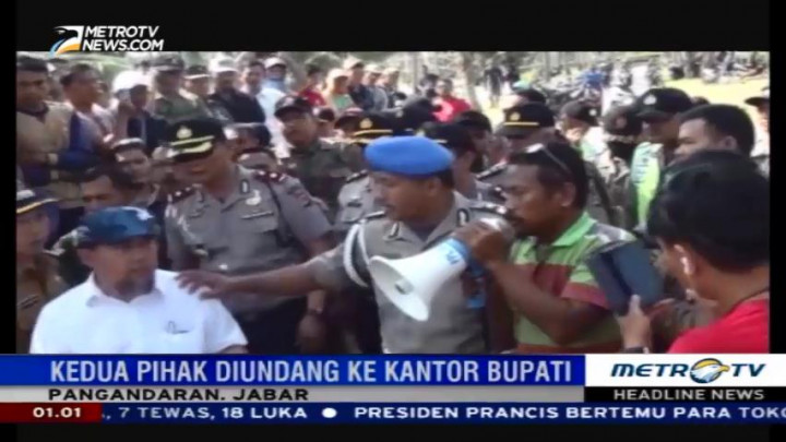 Tolak Pembebasan, Warga Pangandaran Nyaris Bentrok dengan Petugas