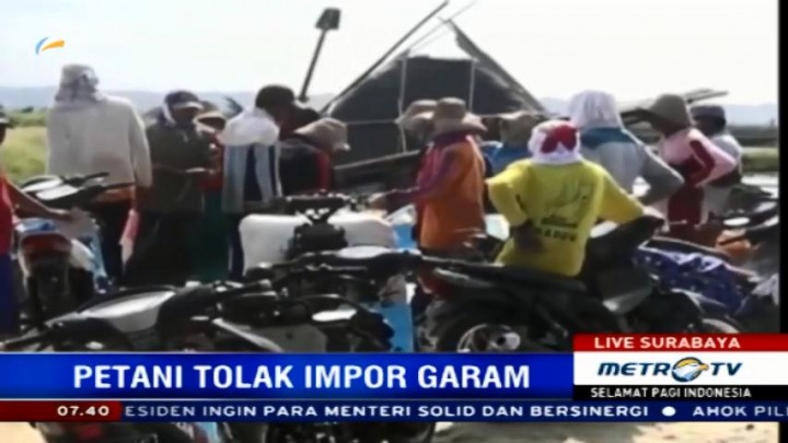 Pemprov dan Petani Jatim Tolak Impor Garam