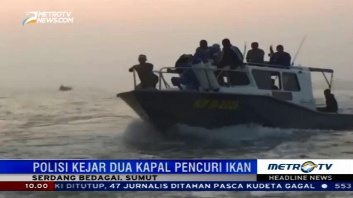 Polisi Tangkap Dua Kapal Pukat Trawl di Serdang Bedagai