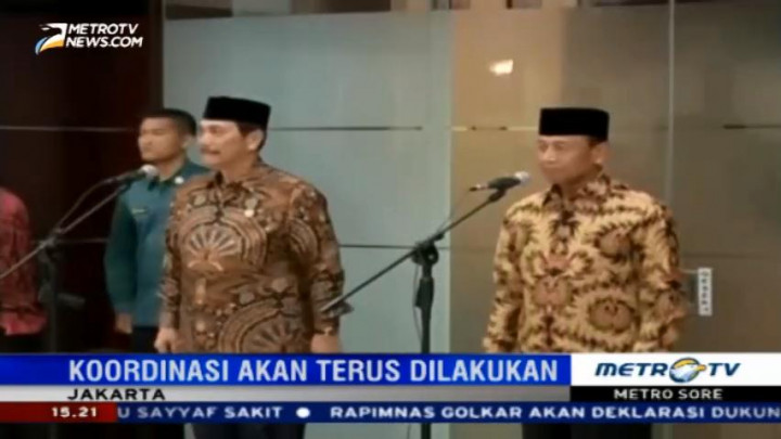 Luhut Serahkan Jabatan Menko Polhukam ke Wiranto