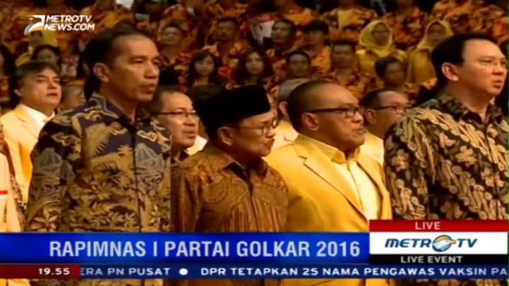 Jokowi dan Megawati Hadiri Rapimnas Partai Golkar