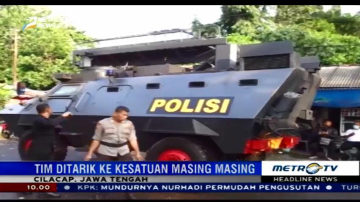 Tim Eksekutor dan Brimob Tinggalkan Nusakambangan