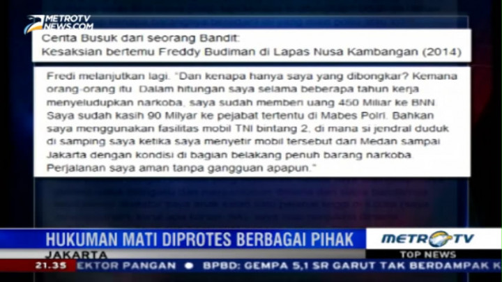 Pengakuan Freddy Budiman Beredar di Media Sosial
