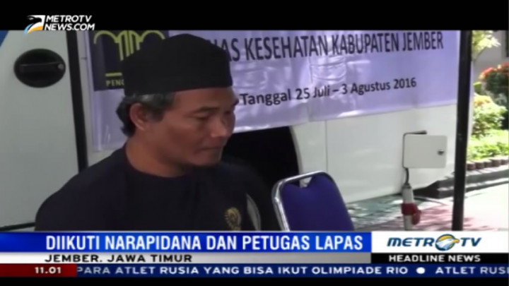 Ratusan Penghuni Lapas Kelas 2A Jember Jalani Tes Kesehatan